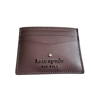 New Kate Spade Staci Small Slim Card Holder Saffiano Leather Duskcity Sc…
